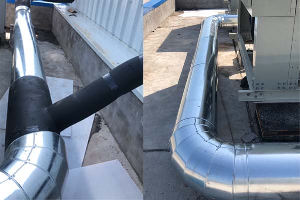 空調(diào)模塊機組保溫鐵皮施工中.jpg 空調(diào)模塊機組保溫鐵皮施工中.jpg